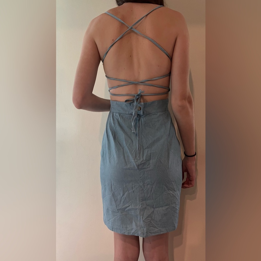 Clayton crisscross back dress size M